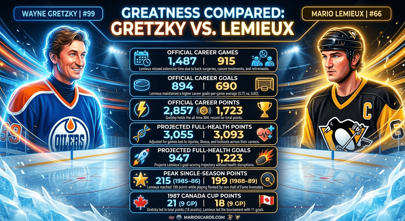 Mario Lemieux vs Wayne Gretzky